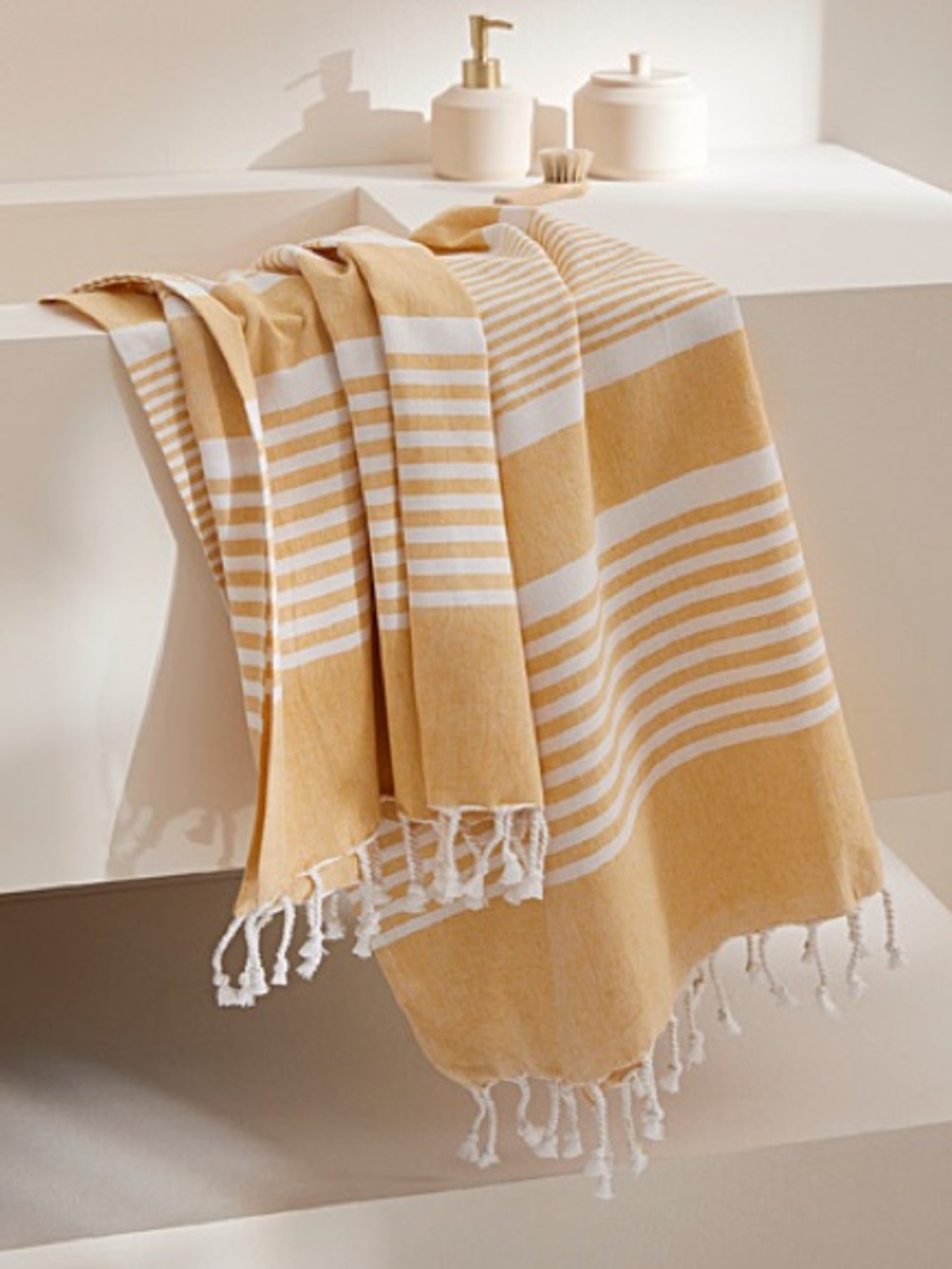 100% Cotton Fouta Towels Golden Yellow